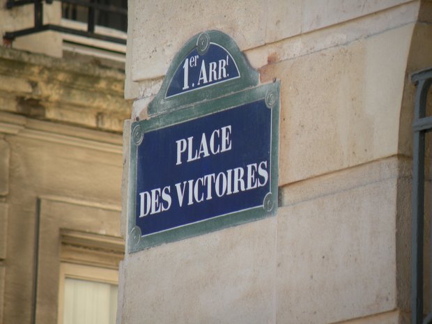  plaque de rue, Place des Victoires